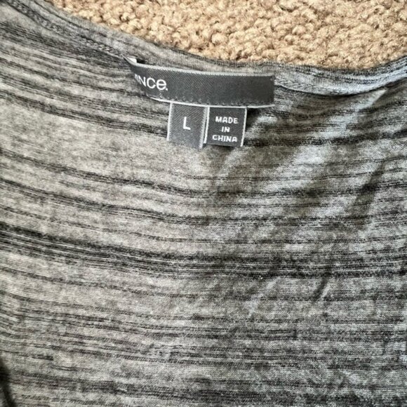 Vince Ultra-Thin Space Dye Gray Racerback Maxi Dress Size Large - Picture 4 of 7